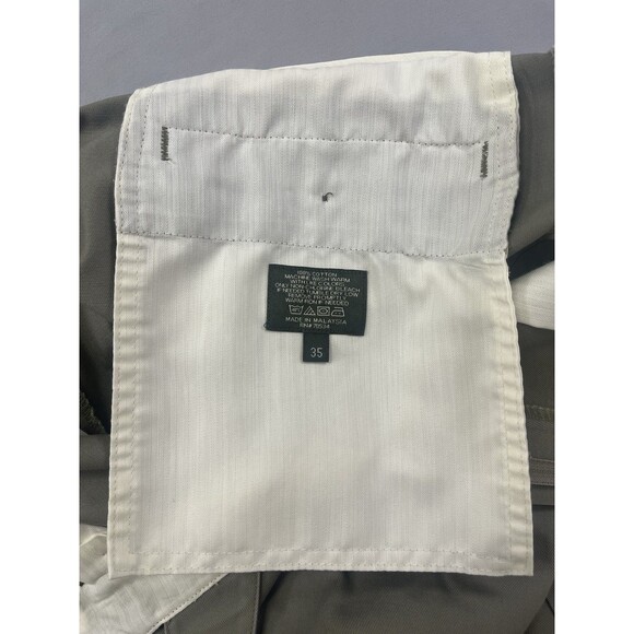 ORVIS Trim Fit Plain Front Chinos Khakis Pants Mens 35x27 100% Cotton Tan Beige - Picture 13 of 14